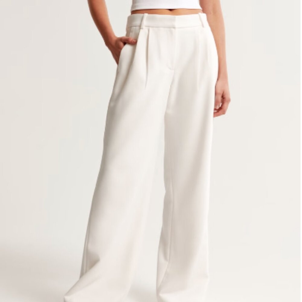 Abercrombie Sloane Low Rise Tailored Wide Leg Pant Size 26